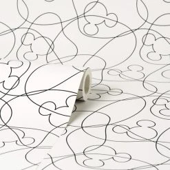 Disney Mickey Mouse Linear Mono Wallpaper -Furn Shop 30783098 alt02