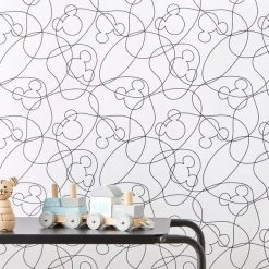 Disney Mickey Mouse Linear Mono Wallpaper -Furn Shop 30783098 alt04