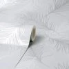 Dunelm Feather Silver Wallpaper -Furn Shop 30783104