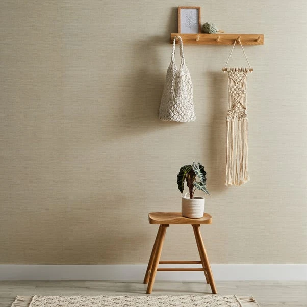 Dunelm Grasscloth Plain Natural Wallpaper 3 Dunelm Grasscloth Plain Natural Wallpaper