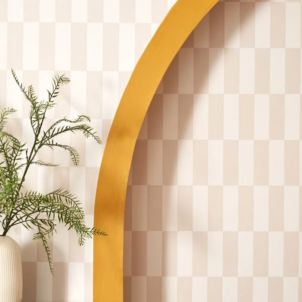 Dunelm Checkerboard Natural Wallpaper 4 Dunelm Checkerboard Natural Wallpaper - Image 2