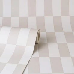 Dunelm Checkerboard Natural Wallpaper 11 Dunelm Checkerboard Natural Wallpaper -Furn Shop 30783359 alt04