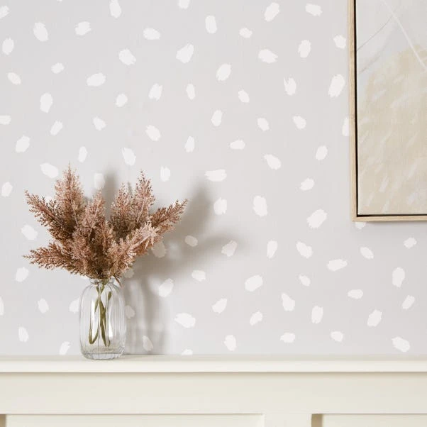 Dunelm Spot Grey Wallpaper 4 Dunelm Spot Grey Wallpaper - Image 2