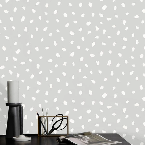 Dunelm Spot Grey Wallpaper 5 Dunelm Spot Grey Wallpaper - Image 3