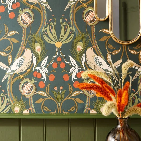 Dunelm Havisham Bottle Green Wallpaper 4 Dunelm Havisham Bottle Green Wallpaper - Image 2