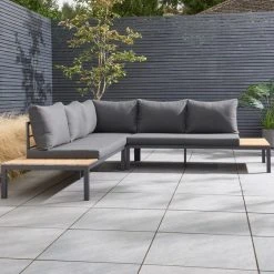 Elements 5 Seater Aluminium Corner Sofa Set -Furn Shop 30788767 alt02