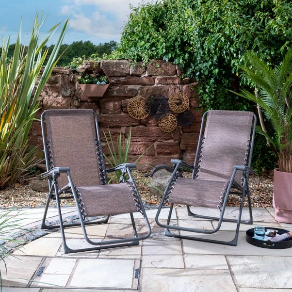 Dunelm Helsinki Lounger Bronze Twin Pack 4 Dunelm Helsinki Lounger Bronze Twin Pack - Image 2
