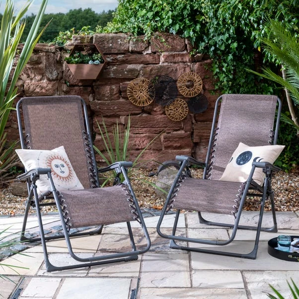 Dunelm Helsinki Lounger Bronze Twin Pack 5 Dunelm Helsinki Lounger Bronze Twin Pack - Image 3