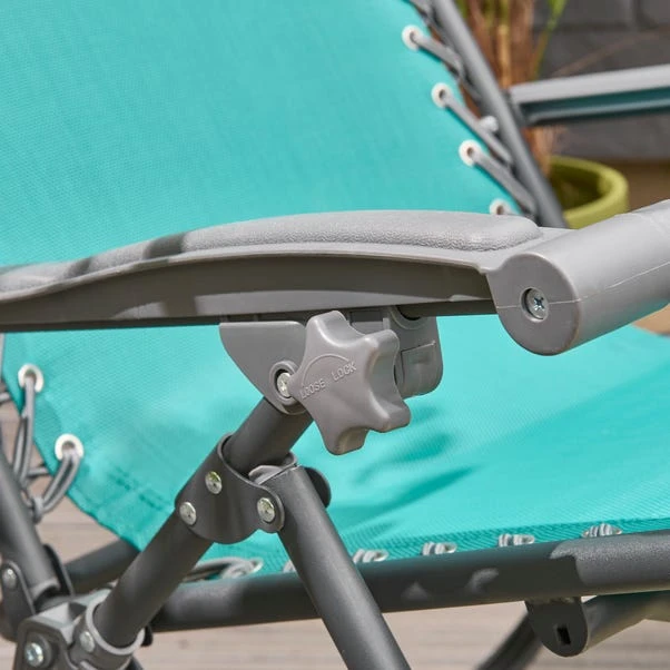 Dunelm Helsinki Lounger Teal Twin Pack 6 Dunelm Helsinki Lounger Teal Twin Pack - Image 4