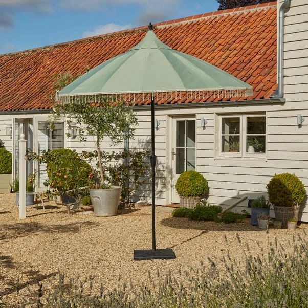 Dunelm Recycled Sage Green Carousel Parasol 2.7m 4 Dunelm Recycled Sage Green Carousel Parasol 2.7m - Image 2