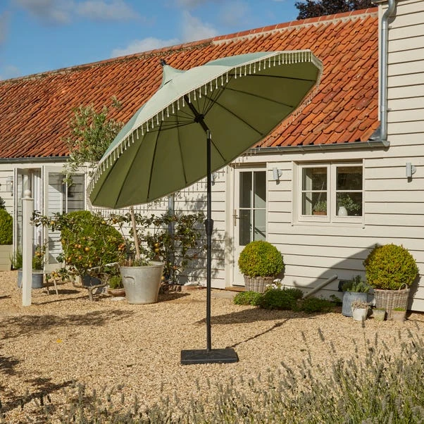Dunelm Recycled Sage Green Carousel Parasol 2.7m 5 Dunelm Recycled Sage Green Carousel Parasol 2.7m - Image 3