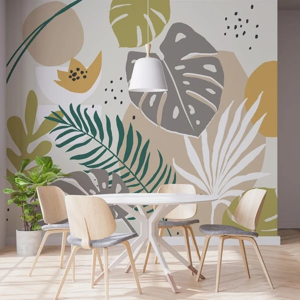 Dunelm Tropical Abstract Mural 3 Dunelm Tropical Abstract Mural