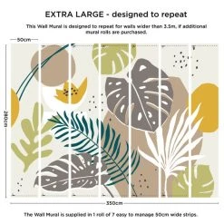 Dunelm Tropical Abstract Mural 9 Dunelm Tropical Abstract Mural -Furn Shop 30790392 alt04