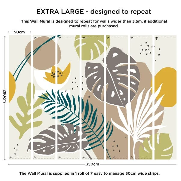 Dunelm Tropical Abstract Mural 6 Dunelm Tropical Abstract Mural - Image 4