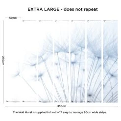 Dunelm Dandelion Mural Blue 8 Dunelm Dandelion Mural Blue -Furn Shop 30790681 alt04