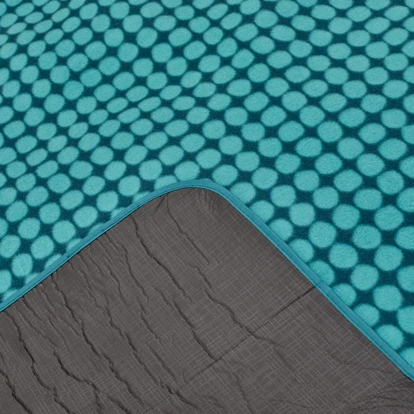 Dunelm 150x130cm Picnic Rug Polka Peacock 5 Dunelm 150x130cm Picnic Rug Polka Peacock - Image 3