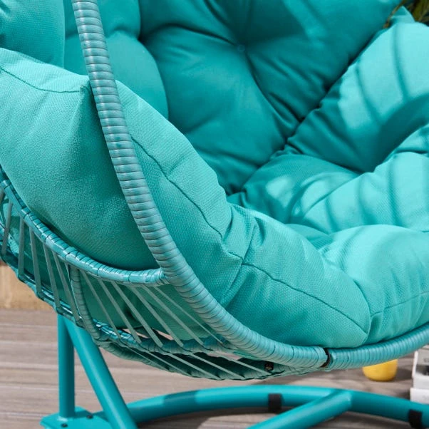 Dunelm Elements Peacock Hanging Egg Chair 5 Dunelm Elements Peacock Hanging Egg Chair - Image 3
