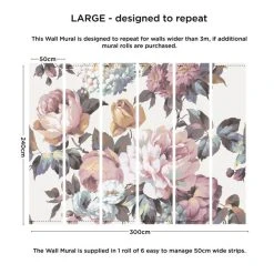 Dunelm Floral Wall Mural -Furn Shop 30792492 alt03