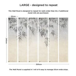 Dunelm Ombre Leaf Mural -Furn Shop 30792514 alt03