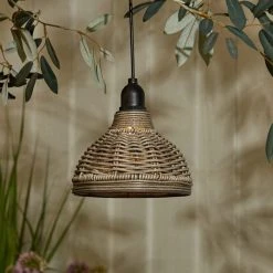 Churchgate Grey Polyrattan Pendant Light Lamp Shade Solar D15cm 13 Churchgate Grey Polyrattan Pendant Light Lamp Shade Solar D15cm -Furn Shop 30792766 alt05