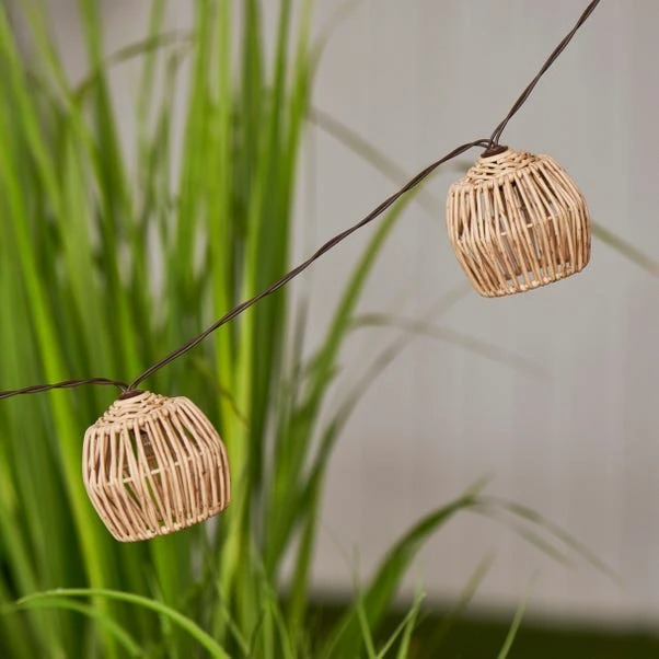 Dunelm San Marino Solar Rattan String Lights 3 Dunelm San Marino Solar Rattan String Lights