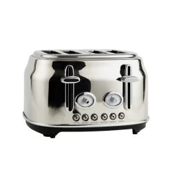 Dunelm Retro Stainless Steel 4 Slice Toaster 9 Dunelm Retro Stainless Steel 4 Slice Toaster -Furn Shop 30794945 alt03
