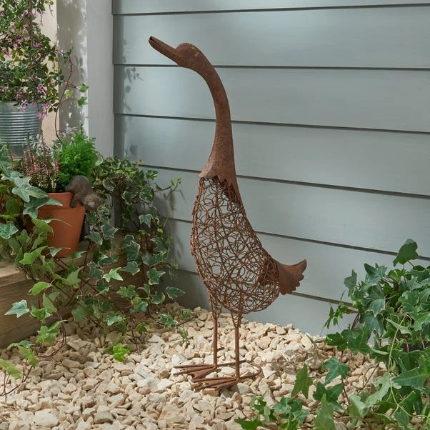 Dunelm Rusty Metal Duck Large Ornament 3 Dunelm Rusty Metal Duck Large Ornament