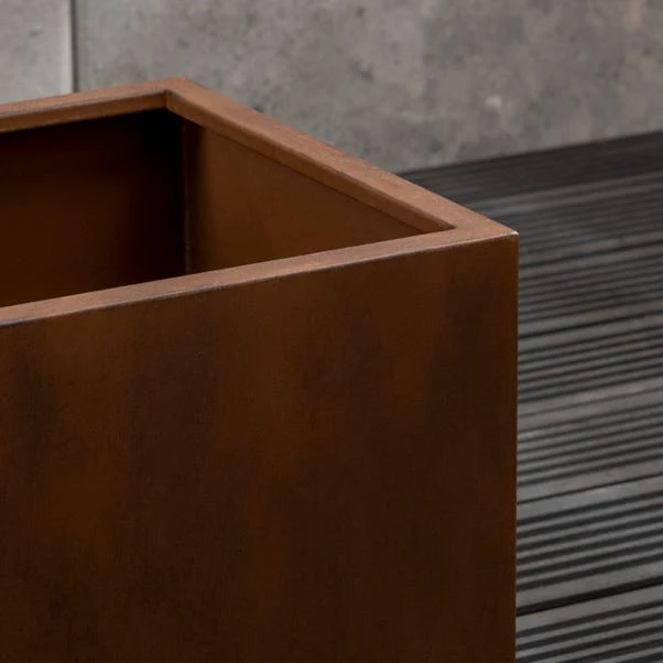 Dunelm Rust Effect Square Planter 4 Dunelm Rust Effect Square Planter - Image 2