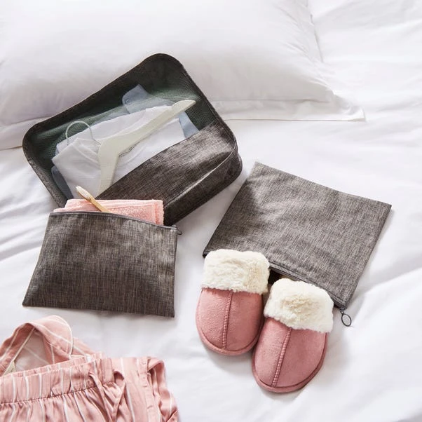 Dunelm Set Of 3 Travel Storage Bags 3 Dunelm Set Of 3 Travel Storage Bags