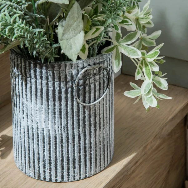 Dunelm Plant In Galvanised Metal Pot 42cm 4 Dunelm Plant In Galvanised Metal Pot 42cm - Image 2
