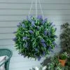 Dunelm Topiary Ball Purple Flower 25cm 1 Dunelm Topiary Ball Purple Flower 25cm -Furn Shop 30796520