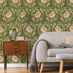 Dunelm Arts Crafts Floral Multi Wallpaper -Furn Shop 30796946 alt03
