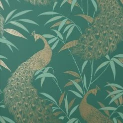 Dunelm Luxe Peacock Wallpaper -Furn Shop 30800679 alt01