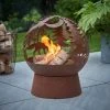 Dunelm Oxidised Woodland Globe Fire Pit -Furn Shop 30802069