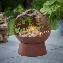 Dunelm Oxidised Woodland Globe Fire Pit 11 Dunelm Oxidised Woodland Globe Fire Pit -Furn Shop 30802069 alt03