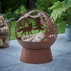 Dunelm Oxidised Woodland Globe Fire Pit 12 Dunelm Oxidised Woodland Globe Fire Pit -Furn Shop 30802069 alt04