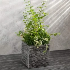 Strata Large 38cm Square Slate Planter