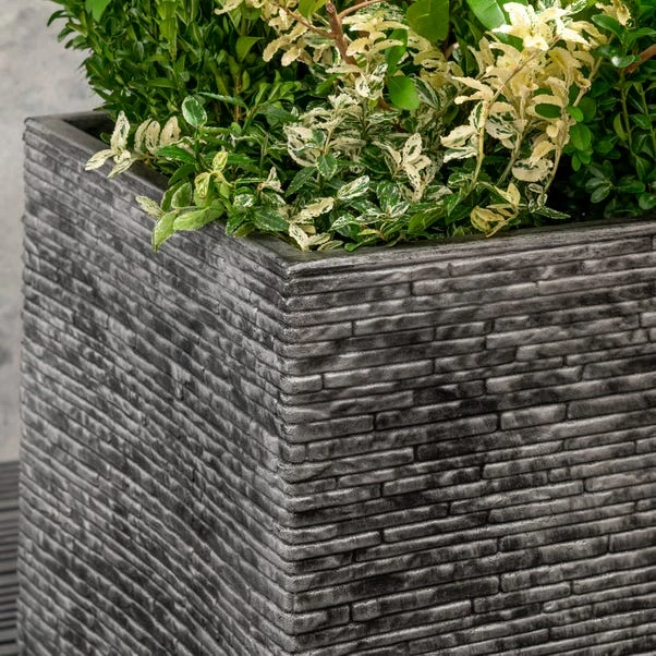 Strata Large 38cm Square Slate Planter 4 Strata Large 38cm Square Slate Planter - Image 2