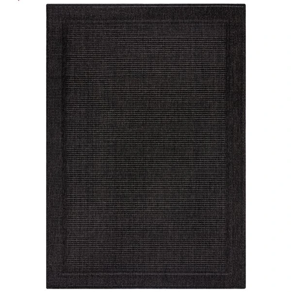 Dunelm Twill Jute Look Indoor Outdoor Black Rug 3 Dunelm Twill Jute Look Indoor Outdoor Black Rug
