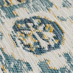 Dunelm Traditional Reversible Indoor Outdoor Blue Rug -Furn Shop 30809865 alt02