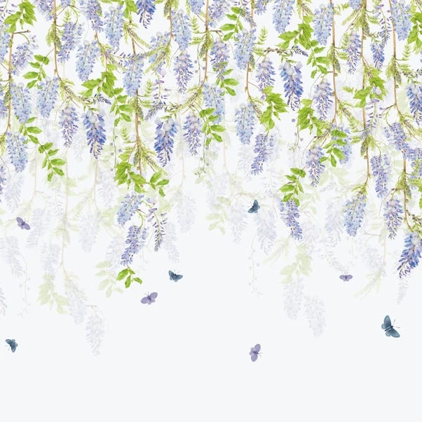 Dunelm Whispering Wisteria Blue Mural 5 Dunelm Whispering Wisteria Blue Mural - Image 3