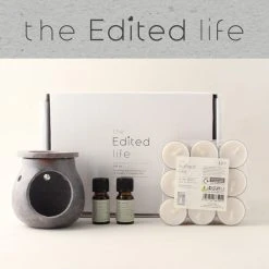 The Edited Life Bergamot & Eucalyptus Oil Burner Set